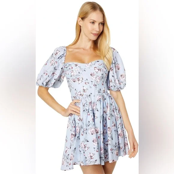 knee length dresses for ladies Zapakasa Women Purple Corset Short Floral Homecoming Dress A Line Off the  Shoulder Chiffon Lace Up Back Cocktail Dress with Ruffles main image 1